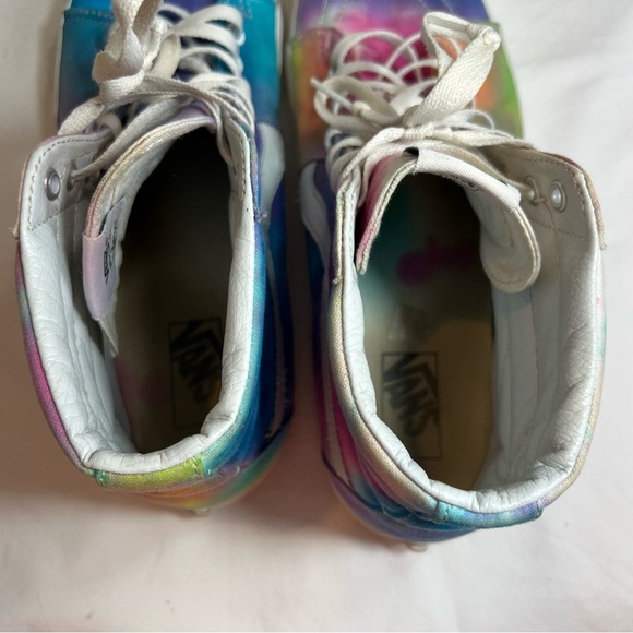 Vans rainbow tie dye Sk8 Hi high tops size 11.5 - Picture 7 of 9